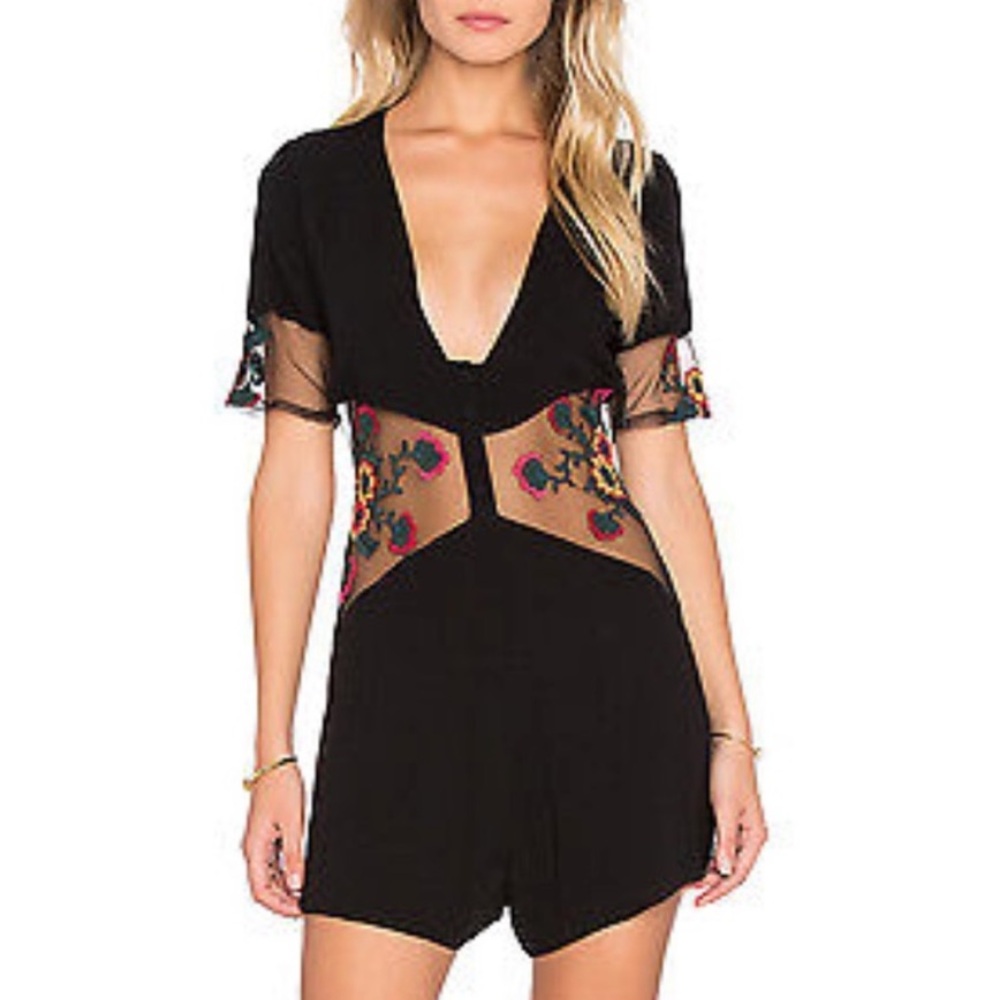 For Love & Lemons Eleanora Romper Size XS